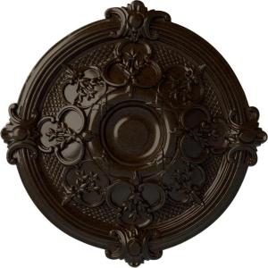 image17 38OD x 1 34P Hamilton Ceiling Medallion Fits Canopies up to 3 34Bronze Metallic Series