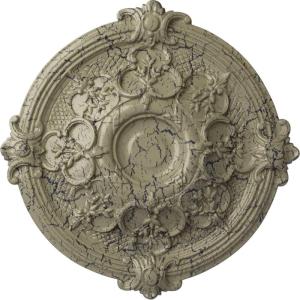 image17 38OD x 1 34P Hamilton Ceiling Medallion Fits Canopies up to 3 34Castle Stone Crackle Flat Finish