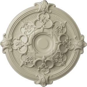 image17 38OD x 1 34P Hamilton Ceiling Medallion Fits Canopies up to 3 34Clear Yellow Flat Finish