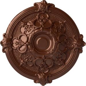 image17 38OD x 1 34P Hamilton Ceiling Medallion Fits Canopies up to 3 34Copper Penny Metallic Series
