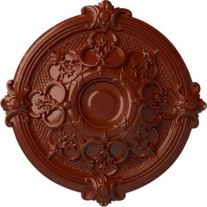 image17 38OD x 1 34P Hamilton Ceiling Medallion Fits Canopies up to 3 34Firebrick Flat Finish