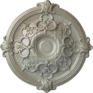 image17 38OD x 1 34P Hamilton Ceiling Medallion Fits Canopies up to 3 34Flash Gold Metallic Series