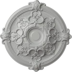 image17 38OD x 1 34P Hamilton Ceiling Medallion Fits Canopies up to 3 34Frost Flat Finish