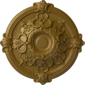 image17 38OD x 1 34P Hamilton Ceiling Medallion Fits Canopies up to 3 34Gold Rush Metallic Series