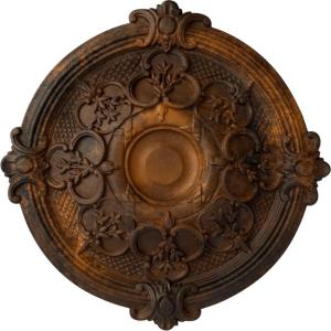 image17 38OD x 1 34P Hamilton Ceiling Medallion Fits Canopies up to 3 34Rust Metallic Series