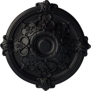 image17 38OD x 1 34P Hamilton Ceiling Medallion Fits Canopies up to 3 34Steel Gray Metallic Series