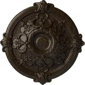 image17 38OD x 1 34P Hamilton Ceiling Medallion Fits Canopies up to 3 34Stone Hearth Crackle Flat Finish