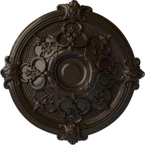 image17 38OD x 1 34P Hamilton Ceiling Medallion Fits Canopies up to 3 34Stone Hearth Flat Finish