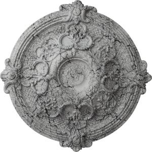 image17 38OD x 1 34P Hamilton Ceiling Medallion Fits Canopies up to 3 34Ultra Pure White Crackle Flat Finish