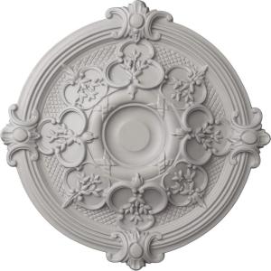 image17 38OD x 1 34P Hamilton Ceiling Medallion Fits Canopies up to 3 34Ultra Pure White Flat Finish