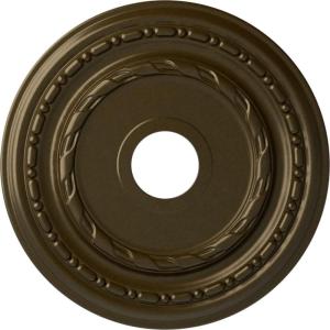image17 78OD x 3 58ID x 1 14P Dublin Ceiling Medallion Fits Canopies up to 5 18Brass Metallic Series