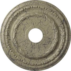 image17 78OD x 3 58ID x 1 14P Dublin Ceiling Medallion Fits Canopies up to 5 18Castle Stone Crackle Flat Finish