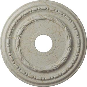 image17 78OD x 3 58ID x 1 14P Dublin Ceiling Medallion Fits Canopies up to 5 18Pot of Cream Crackle Flat Finish