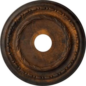 image17 78OD x 3 58ID x 1 14P Dublin Ceiling Medallion Fits Canopies up to 5 18Rust Metallic Series