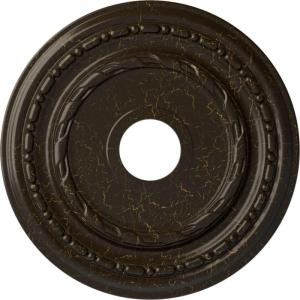 image17 78OD x 3 58ID x 1 14P Dublin Ceiling Medallion Fits Canopies up to 5 18Stone Hearth Crackle Flat Finish