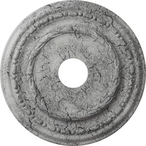 image17 78OD x 3 58ID x 1 14P Dublin Ceiling Medallion Fits Canopies up to 5 18Ultra Pure White Crackle Flat Finish
