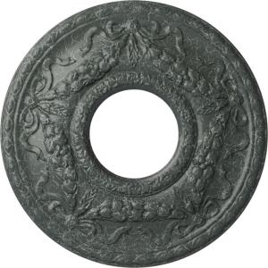 image22 18OD x 7 14ID x 1 34P Hurley Ceiling Medallion Fits Canopies up to 7 14Athenian Green Crackle Flat Finish
