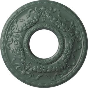 image22 18OD x 7 14ID x 1 34P Hurley Ceiling Medallion Fits Canopies up to 7 14Cloud Burst Flat Finish