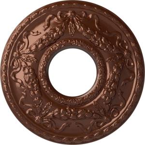 image22 18OD x 7 14ID x 1 34P Hurley Ceiling Medallion Fits Canopies up to 7 14Copper Penny Metallic Series