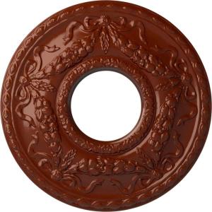 image22 18OD x 7 14ID x 1 34P Hurley Ceiling Medallion Fits Canopies up to 7 14Firebrick Flat Finish