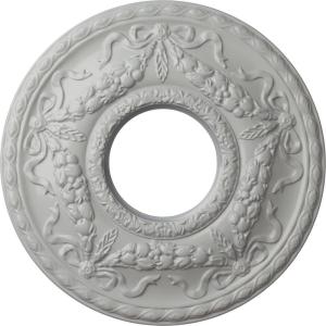 image22 18OD x 7 14ID x 1 34P Hurley Ceiling Medallion Fits Canopies up to 7 14Frost Flat Finish
