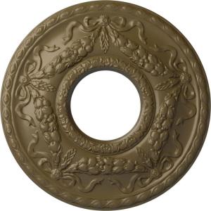 image22 18OD x 7 14ID x 1 34P Hurley Ceiling Medallion Fits Canopies up to 7 14Mississippi Mud Flat Finish