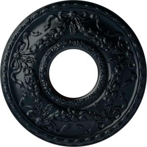 image22 18OD x 7 14ID x 1 34P Hurley Ceiling Medallion Fits Canopies up to 7 14Night Shade Flat Finish