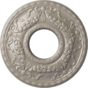 image22 18OD x 7 14ID x 1 34P Hurley Ceiling Medallion Fits Canopies up to 7 14Pearl White Metallic Series