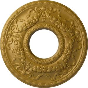 image22 18OD x 7 14ID x 1 34P Hurley Ceiling Medallion Fits Canopies up to 7 14Pharaohs Gold Metallic Series