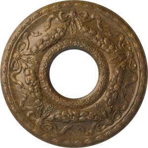 image22 18OD x 7 14ID x 1 34P Hurley Ceiling Medallion Fits Canopies up to 7 14Rubbed Bronze Metallic Series