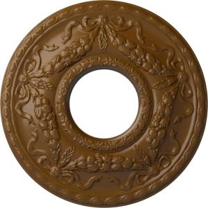 image22 18OD x 7 14ID x 1 34P Hurley Ceiling Medallion Fits Canopies up to 7 14Smokey Topaz Flat Finish