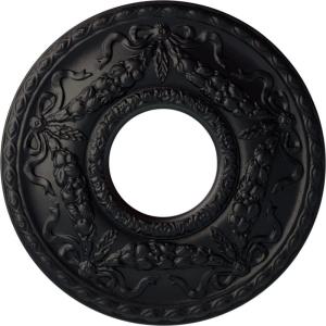 image22 18OD x 7 14ID x 1 34P Hurley Ceiling Medallion Fits Canopies up to 7 14Steel Gray Metallic Series
