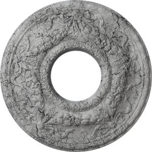 image22 18OD x 7 14ID x 1 34P Hurley Ceiling Medallion Fits Canopies up to 7 14Ultra Pure White Crackle Flat Finish