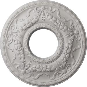 image22 18OD x 7 14ID x 1 34P Hurley Ceiling Medallion Fits Canopies up to 7 14Ultra Pure White Flat Finish