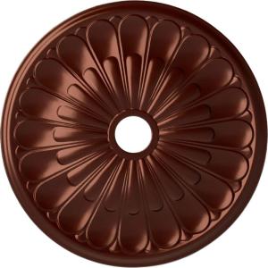image26 34OD x 3 58ID x 1 38P Elsinore Ceiling Medallion Fits Canopies up to 3 58Antique Copper Metallic Series