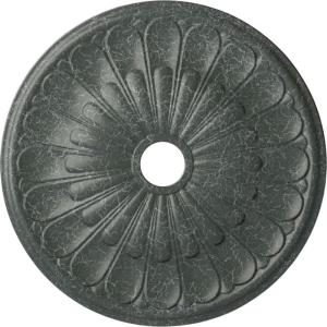 image26 34OD x 3 58ID x 1 38P Elsinore Ceiling Medallion Fits Canopies up to 3 58Athenian Green Crackle Flat Finish