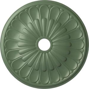image26 34OD x 3 58ID x 1 38P Elsinore Ceiling Medallion Fits Canopies up to 3 58Athenian Green Flat Finish