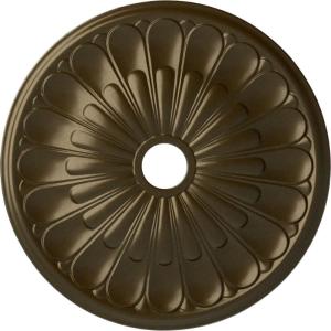 image26 34OD x 3 58ID x 1 38P Elsinore Ceiling Medallion Fits Canopies up to 3 58Brass Metallic Series