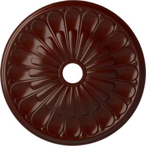 image26 34OD x 3 58ID x 1 38P Elsinore Ceiling Medallion Fits Canopies up to 3 58Brushed Mahogany Flat Finish