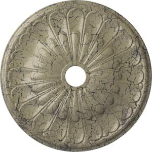 image26 34OD x 3 58ID x 1 38P Elsinore Ceiling Medallion Fits Canopies up to 3 58Castle Stone Crackle Flat Finish