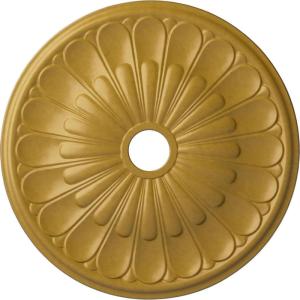 image26 34OD x 3 58ID x 1 38P Elsinore Ceiling Medallion Fits Canopies up to 3 58Iridescent Gold Metallic Series