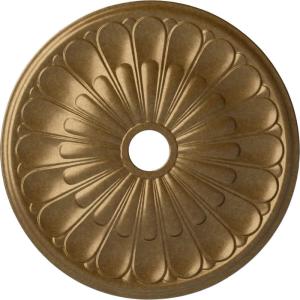 image26 34OD x 3 58ID x 1 38P Elsinore Ceiling Medallion Fits Canopies up to 3 58Pale Gold Metallic Series
