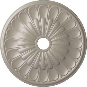 image26 34OD x 3 58ID x 1 38P Elsinore Ceiling Medallion Fits Canopies up to 3 58Pearl White Metallic Series