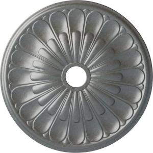 image26 34OD x 3 58ID x 1 38P Elsinore Ceiling Medallion Fits Canopies up to 3 58Platinum Metallic Series