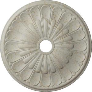 image26 34OD x 3 58ID x 1 38P Elsinore Ceiling Medallion Fits Canopies up to 3 58Pot of Cream Crackle Flat Finish