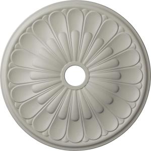 image26 34OD x 3 58ID x 1 38P Elsinore Ceiling Medallion Fits Canopies up to 3 58Pot of Cream Flat Finish