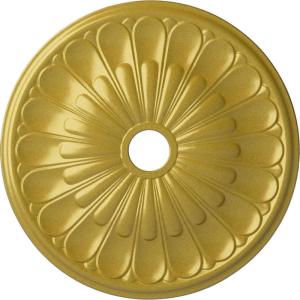 image26 34OD x 3 58ID x 1 38P Elsinore Ceiling Medallion Fits Canopies up to 3 58Rich Gold Metallic Series