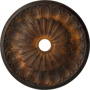 image26 34OD x 3 58ID x 1 38P Elsinore Ceiling Medallion Fits Canopies up to 3 58Rust Metallic Series