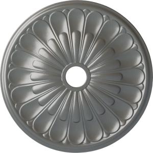 image26 34OD x 3 58ID x 1 38P Elsinore Ceiling Medallion Fits Canopies up to 3 58Silver Metallic Series
