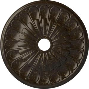 image26 34OD x 3 58ID x 1 38P Elsinore Ceiling Medallion Fits Canopies up to 3 58Stone Hearth Crackle Flat Finish